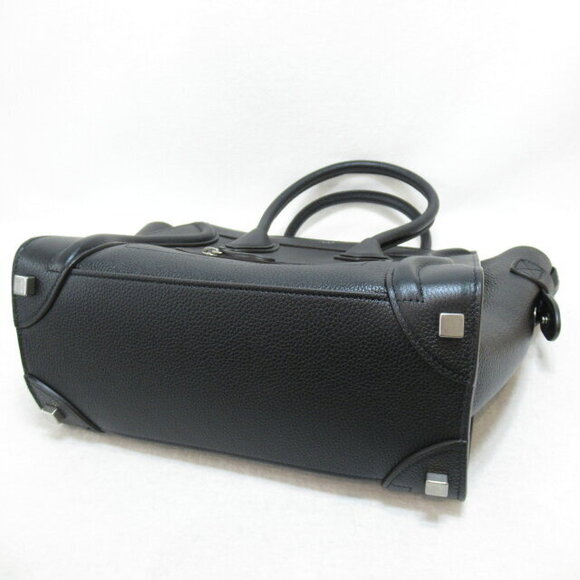 Celine Luggage Shopper Tote Bag Black Leather Bag - Picture 4 of 9